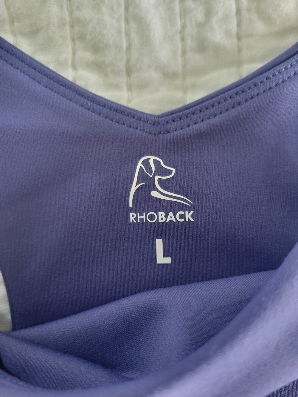 NWT Rhoback Womens Vista Crop Tank In Flag Blue - Picture 3 of 3
